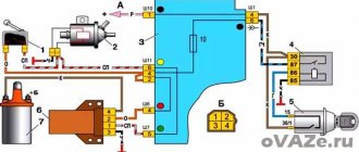 Схема системы управления электропневмоклапаном карбюратора